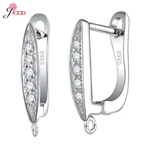  New Fashion Sterling Silver Real 925 Fashion Women Earrings Jewelry Findings Multiple Models For Choice DIY Jewelry Accessory 