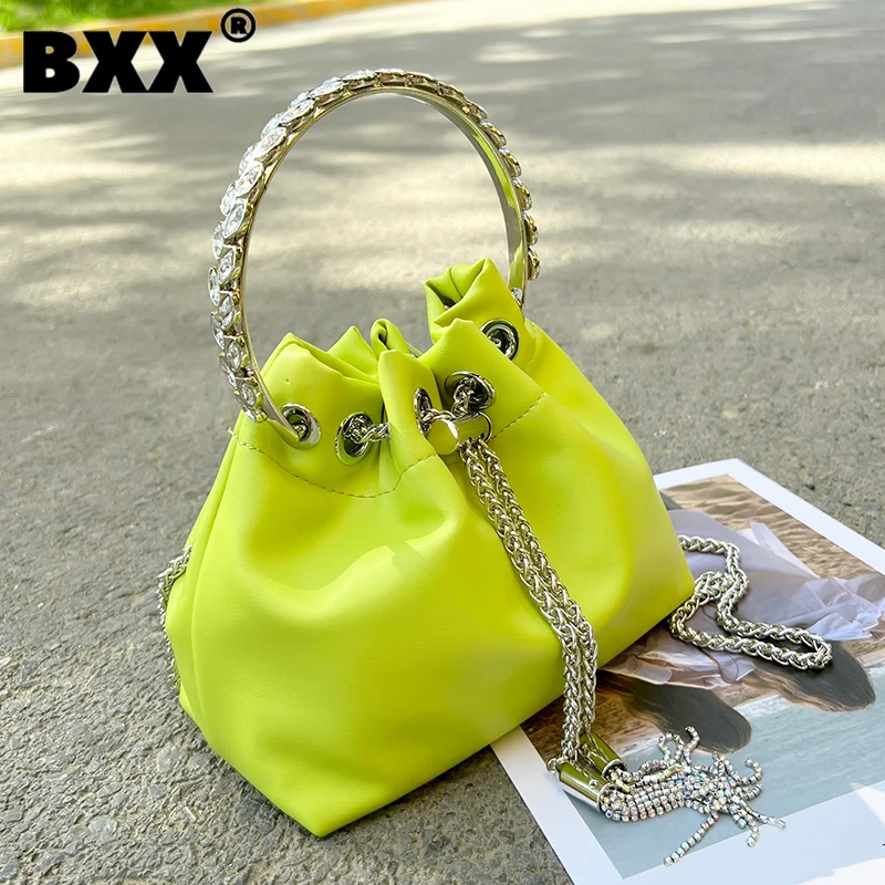 

[BXX] Luxury Designer High Quality Chains Bucket Bags For Women Handbags Summer 2023 New Fashion Portable Shoulder Bag GF2985
