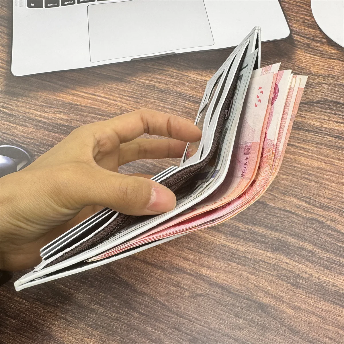 Men's Wallets with 100 US Dollar Pattern Male Leather Wallet with Card Holder Coin Pocket Purse Cartera Hombre 4