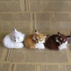 New Simulation Brown Fox Plush Toys Gift For Kid Furs Squatting Fox Model Animals World With Static Action Figures Ornament 5