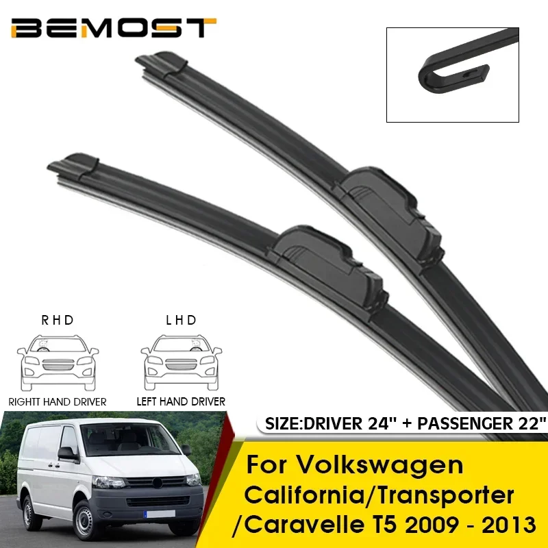 Spazzole Tergicristallo Per Volkswagen California/Transporter/Caravelle T5 2009-2013 Spazzole Per Parabrezza Parabrezza 24 "+ 22"