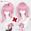 Anime Hinamori Amu Cosplay Wig With 45cm Long Pink Heat Resistant Synthetic Hair Halloween Party Wigs + Wig Cap