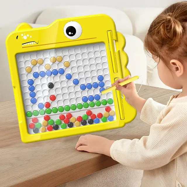 Cartoon Dinosaur Shape Painting Board Magnetic Drawing Board Toy With  Colorful Beads Children Doodle Drawing Mat Educational Toy - AliExpress