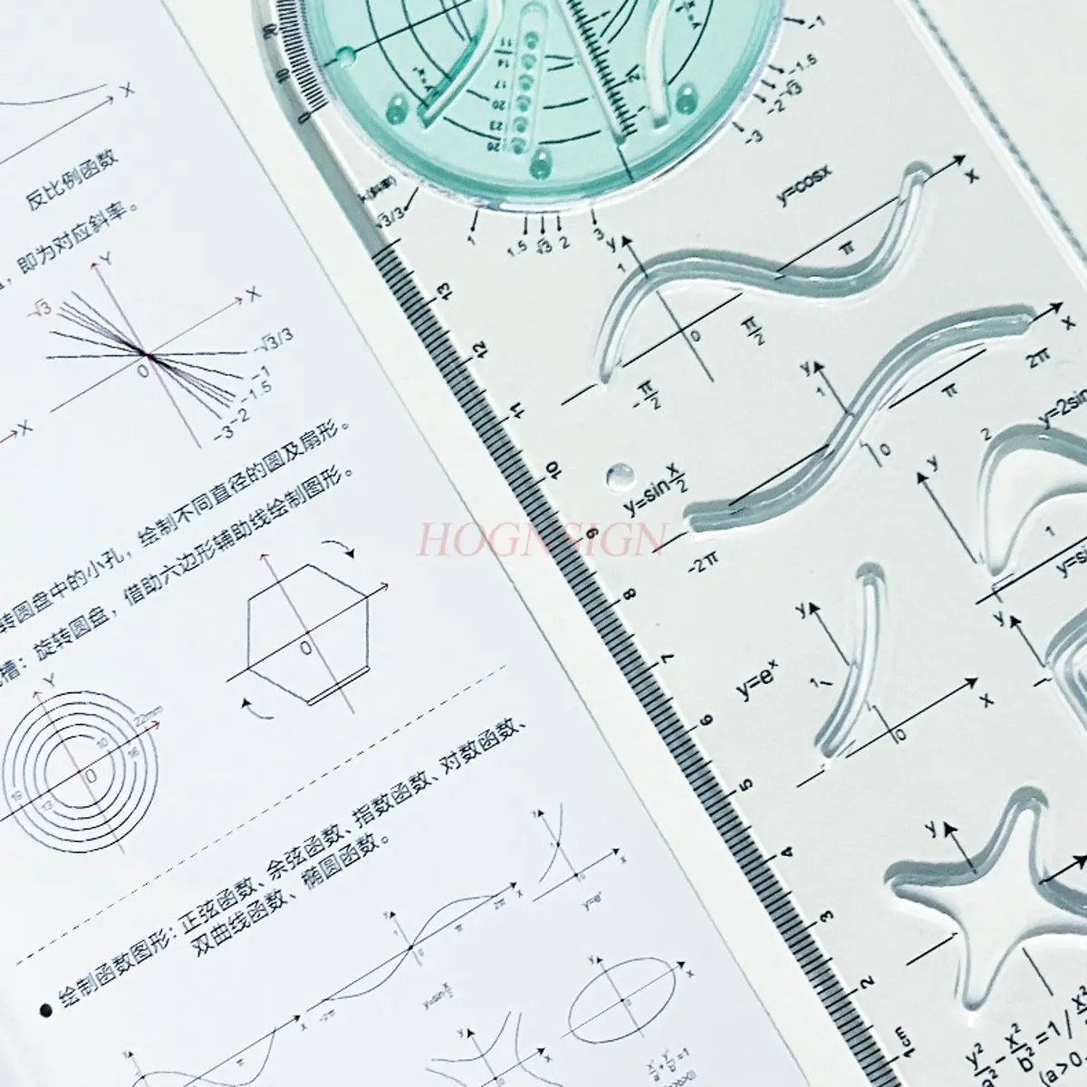 1개 기능성 도형 자, 다기능 기하학 자, 학생용 수학 도형 각도기, 기능 자