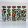 Dragees test tube 25*37*100mm 80ml Glass Bottle Stopper Corks Storage Glass Jars for Spice Vial Bottle Candy Containers 5