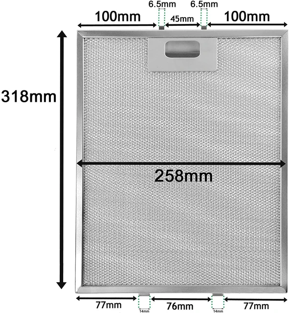 Cooker Hood Mesh Filter (Metal Grease Filter) range hood filter