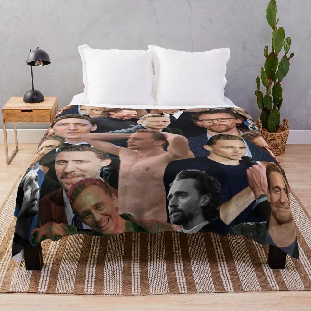 

Одеяло с коллажем Tom Hiddleston, роскошное толстое покрывало для фотографий, большие тонкие одеяла для дивана