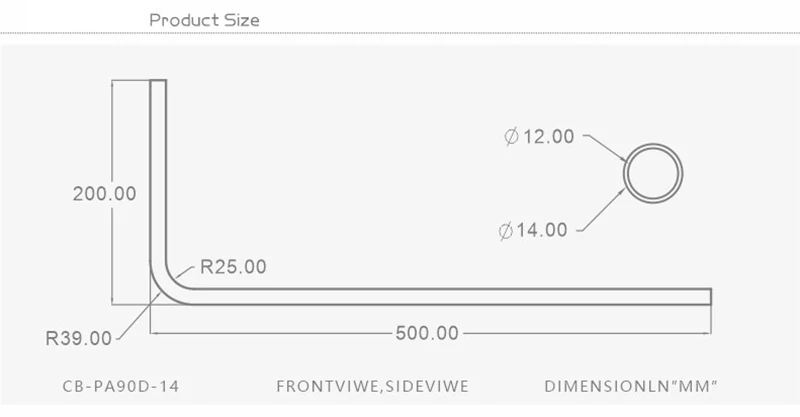 Bykski Tubo Rígido Acrílico Espessura 90 Graus Od14 mm Mais mm 20cm Mais 50cm - Imagem 2