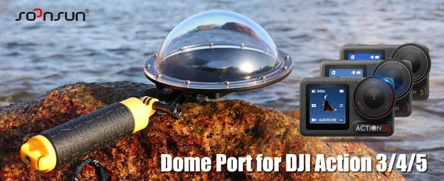 Dji Action Pro Waterproof Case Waterproof Dome Port For DJI Osmo
