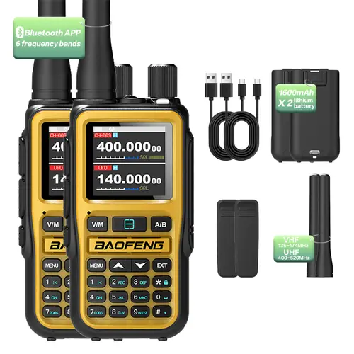 Baofeng UV-5R Mini 5W Walkie Talkie (2 Pack) | Bluetooth APP, NOAA Weather, 999 Ch | USB-C Charging for Outdoor/Hunting - Image 9