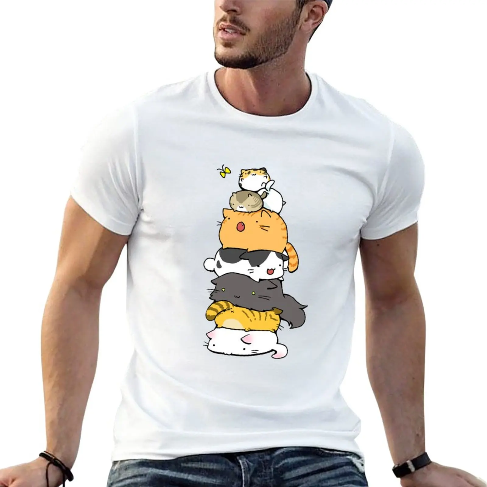 

New Cats T-Shirt Anime t-shirt Tee shirt black t shirt Men's t-shirt
