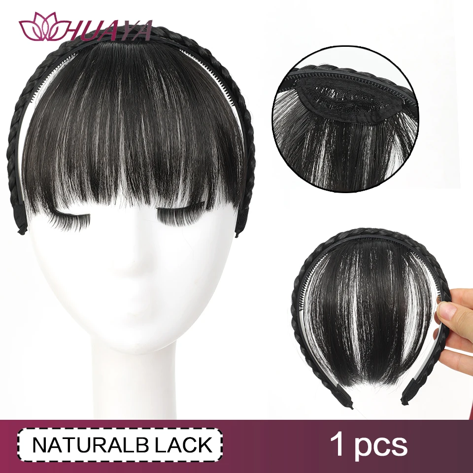 Huaya-女性のための合成偽の髪、クリップインかつら、天然の