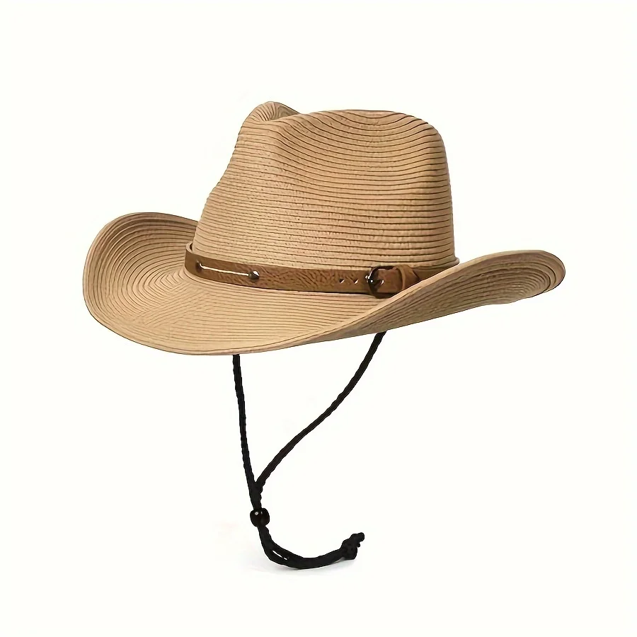 Western Cowboy Hat, Summer Beach Sun Hat, Foldable Summer Beach Travel Straw Hat, Beach Hat, Big Brimmed Hat