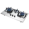 Modern Design Stainless Steel Embedded Gas Stove Lpg Household 3 Burners Kitchen Cooktops Gas Hob 2