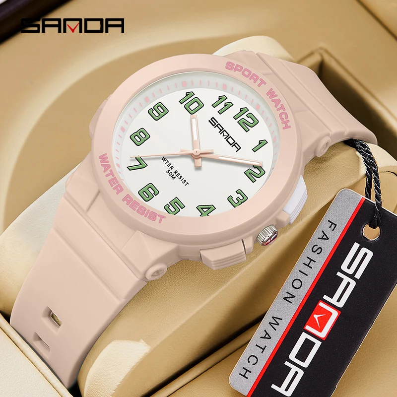 2024 Sanda 6123 Watch Hot Selling Electronic Men's Digital Outdoor Simple Nightlight Waterproof Youth Watch Wholesale 3