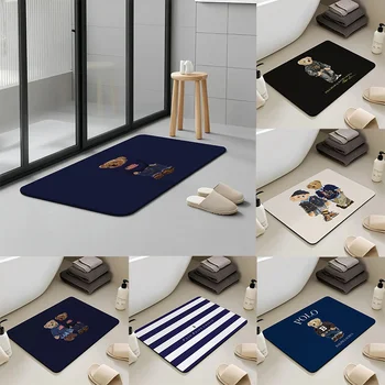 Fishion R-RalphS P-POLO Tappetino di scarico Bagno Porta di casa Camera da letto Cucina Assorbimento d'acqua Tappetino di scarico antiscivolo in gomma ad asciugatura rapida 1