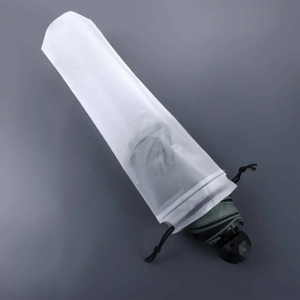 Matte Translucent Plastic Bag Umbrella Storage Bag Reusable Portable Umbrella Drawstring Storage Cover Home Organizer