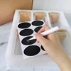 Square Glass Storage Jars with Bamboo Cover, Sealed Glass Bottle, Kitchen Seasoning Pot, 250ml, 6 Units 3