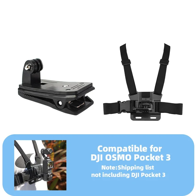 thumbnail image 2 of KOQEIEY Backpack Mount For Osmo Pocket 3, Bag Belt Shoulder Strap Mount With Extended Border Compatible With DJI Osmo Pocket 3 Camera, Osmo Pocket 3 Accessories For Hiking, Cycling, Skiing, Climbing 2 of 11