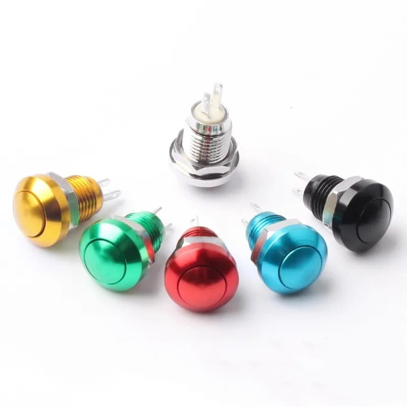 

1pc 8mm Momentary Metal Horn Doorbell Bell Push Button Switch Waterproof Car Auto Engine PC Power Start Starter