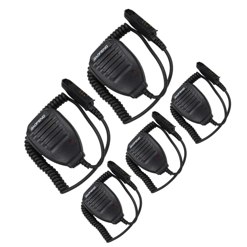 

RISENKE-Remote Handsfree Shoulder Microphone,Handsfree Speaker,Walkie Talkie,for BaoFeng UV-9R Plus,BF-A58,9700,R760,GT-3WP,5Pcs