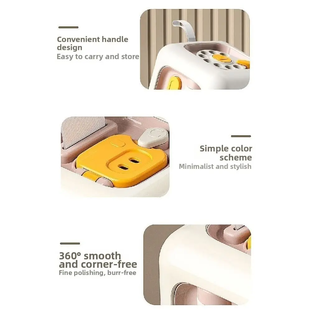 6 IN 1 Montessori Educational Creative Fine Motor Multipurpose Busy Cube Practice Skills Plastic Sensory Busy Board Infant