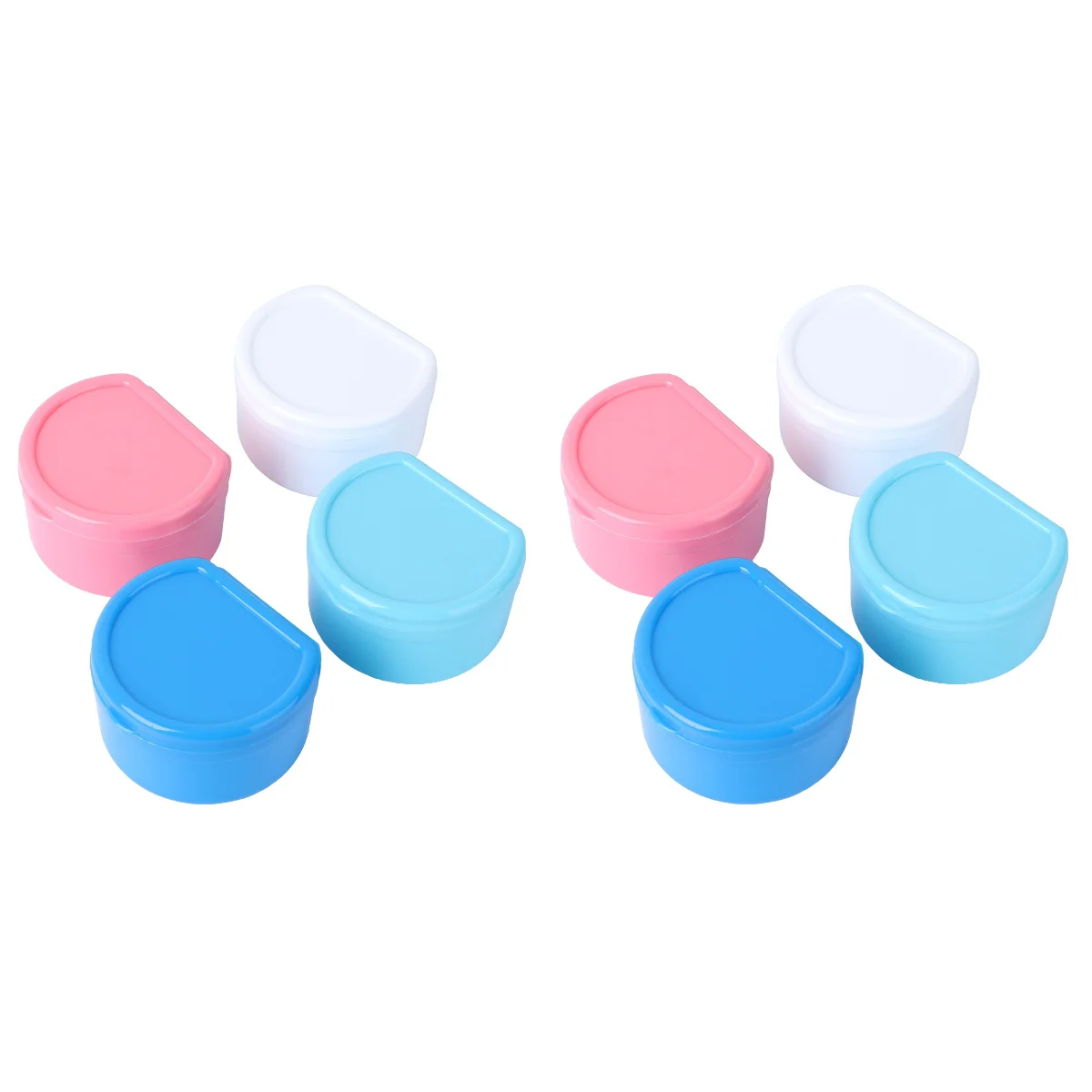 

8 pcs Denture Box Retainer Containers Denture Cleaner False Teeth Box Denture Strainer Teeth Retainer Box