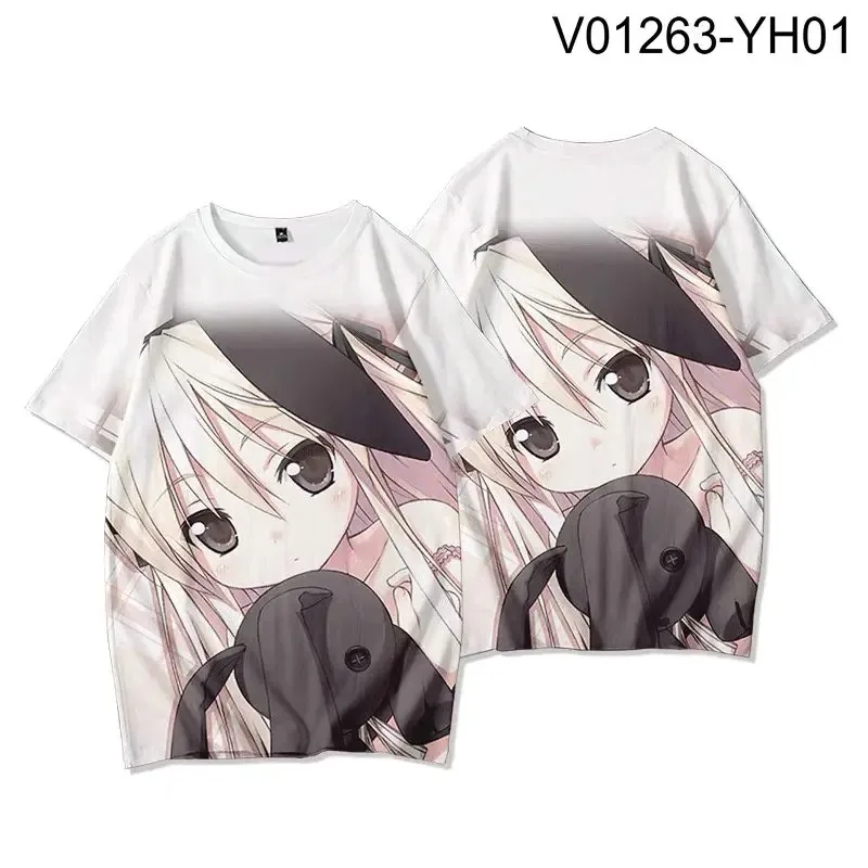Yosuga without sora 3d printing T-shirt summer fashion round neck short sleeve popular game japanese streetwear