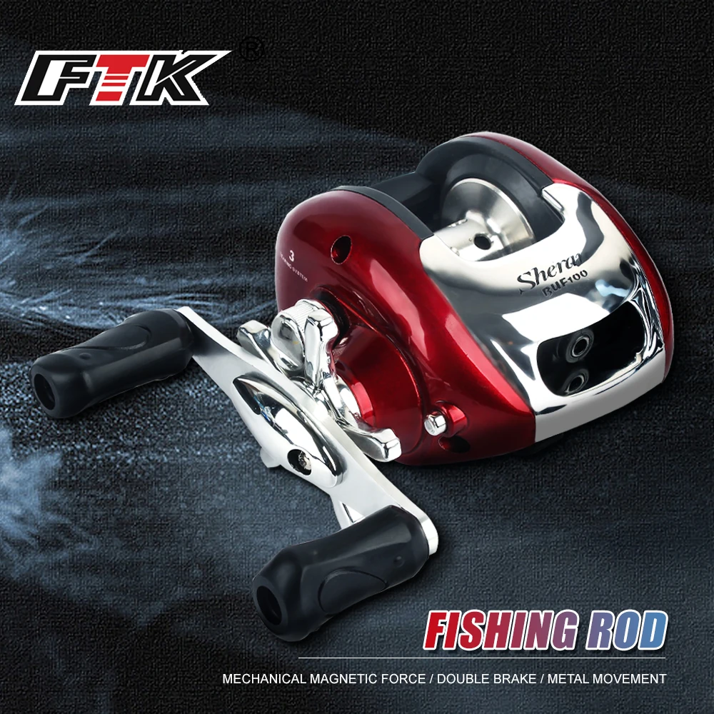 

FTK Baitcasting Reel 6.2:1 High Speed Drag Fishing Reel For Bass in ocean environment Reel Fishing
