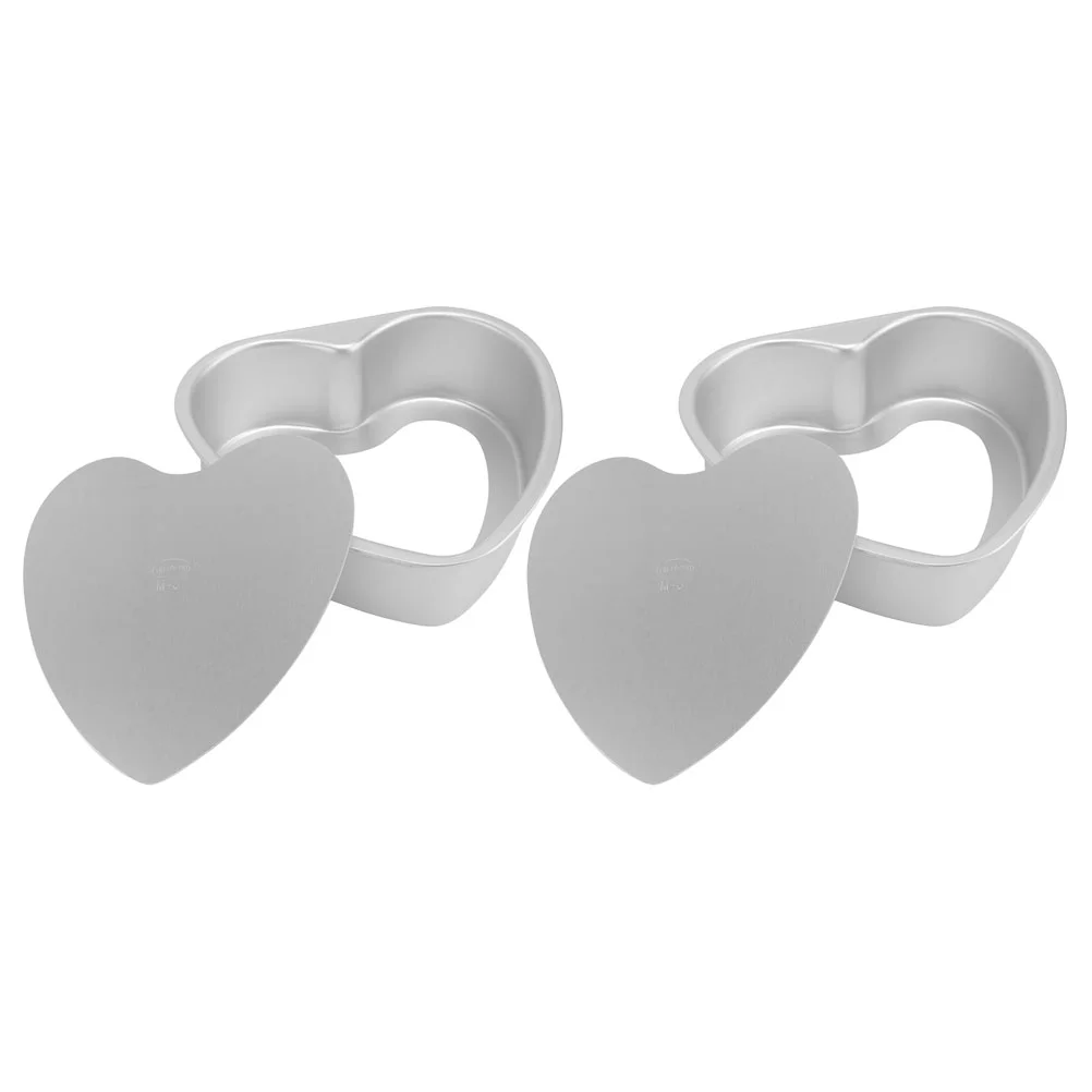 

Callaron Heart Shaped Cake Pans Removable Bottom Valentines Aluminium Pan Molds Diy Tin Muffin Chocolate