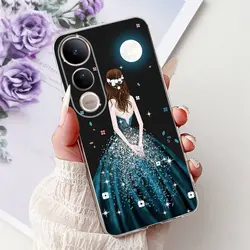Clear Fashion Luxury Cute Cartoon Cat TPU Bumper Phone Case Cover for Vivo V50 Lite 5G (TPU - 728)