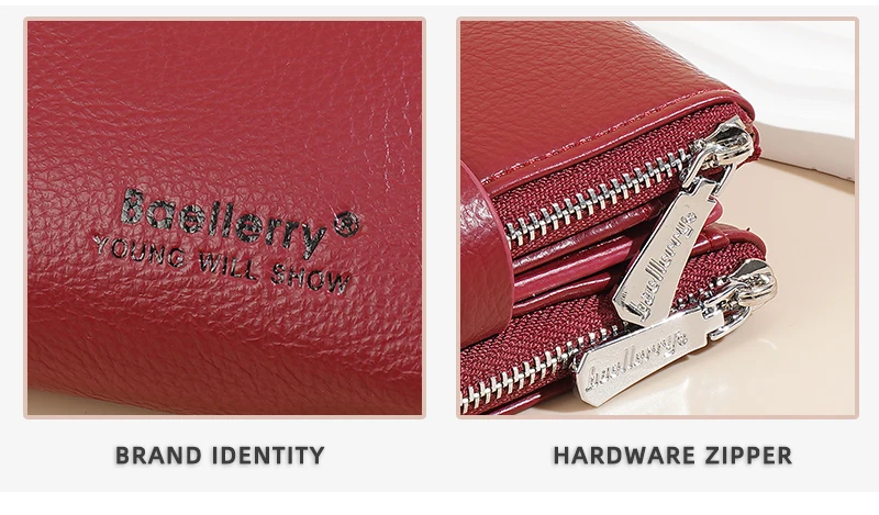 Baellerry Neue Doppel-reißverschluss Frauen Geldbörsen Einfache Schnalle Weibliche Geldbörsen Große Kapazität Karte Halter Brieftasche Für Mädchen – Detail 3