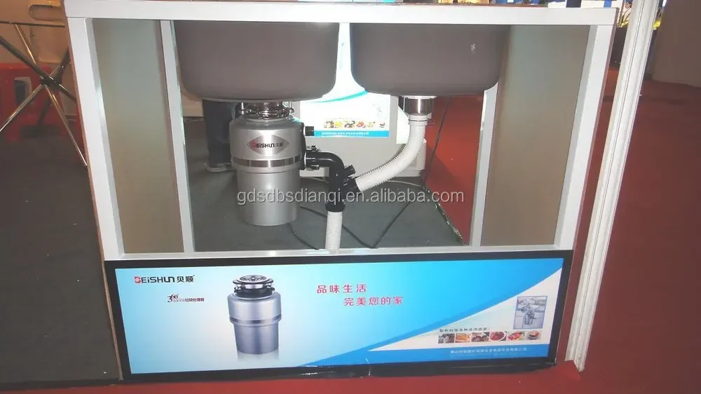 Stainless Steel Kitchen Food Waste Disposal Machine, Continuous Feed Garbage Disposer, CE Approved Kitchen Sink Disposer