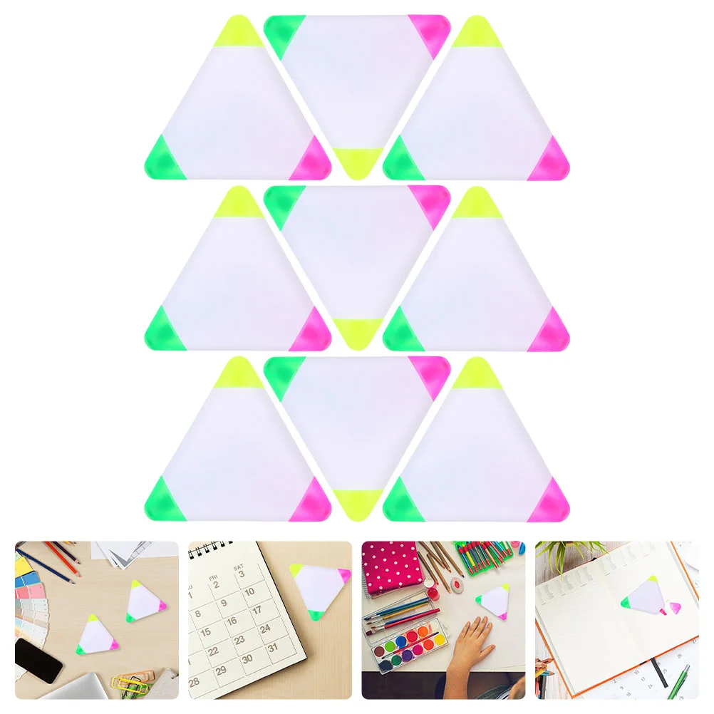 

9 Pcs Highlighter Color Pen School Supllies Assorted Egg Plastic Notes School+supplies