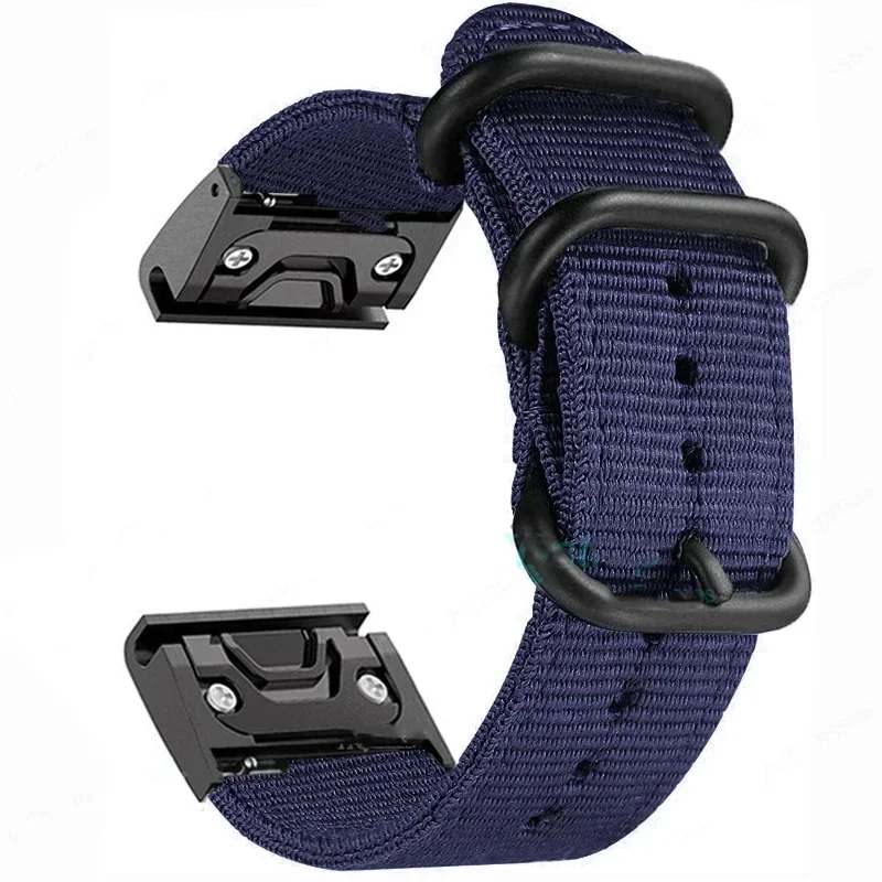 Enhanced Canvas Nylon Watch Strap - Durable Sport Band with Adjustable Fit