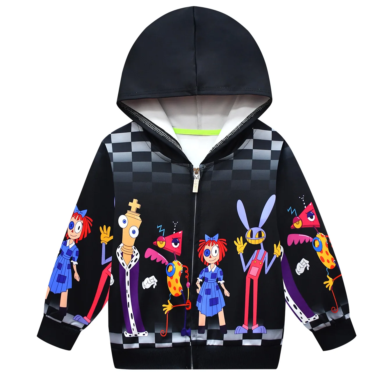 

Kids Clothes Boys Girls The Amazing Digital Circus Hooded Spring Autumn Long Sleeve Hoodies Zipper Jacket Cute Cartoon Costumes
