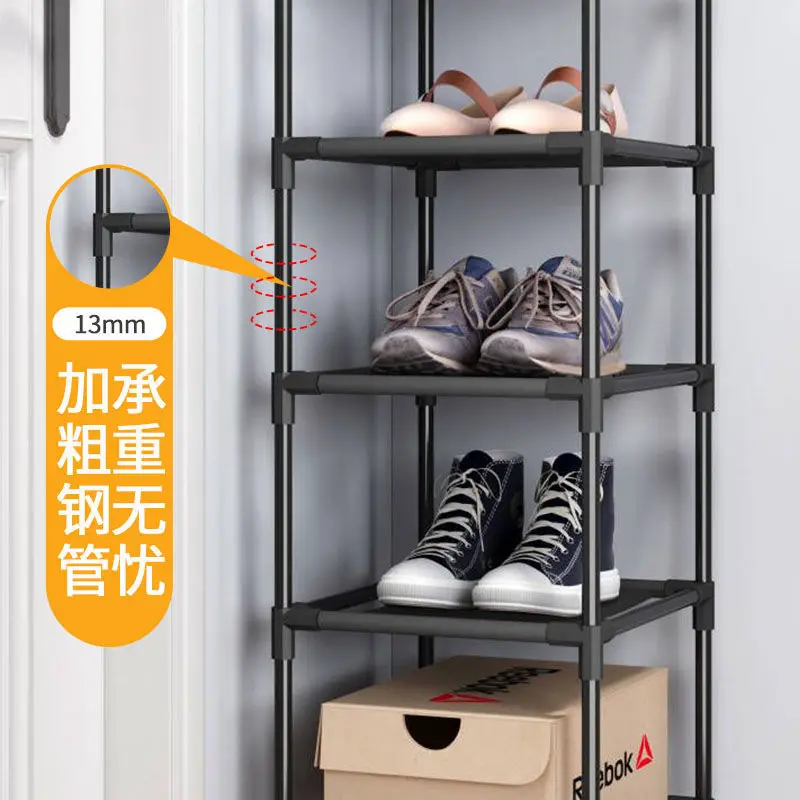 6 Tier Narrow Shoe Rack, Small Vertical Shoe Stand, Space Saving DIY Free  Standing Shoes Storage Organizer for Entryway, Closet, Hallway, Easy