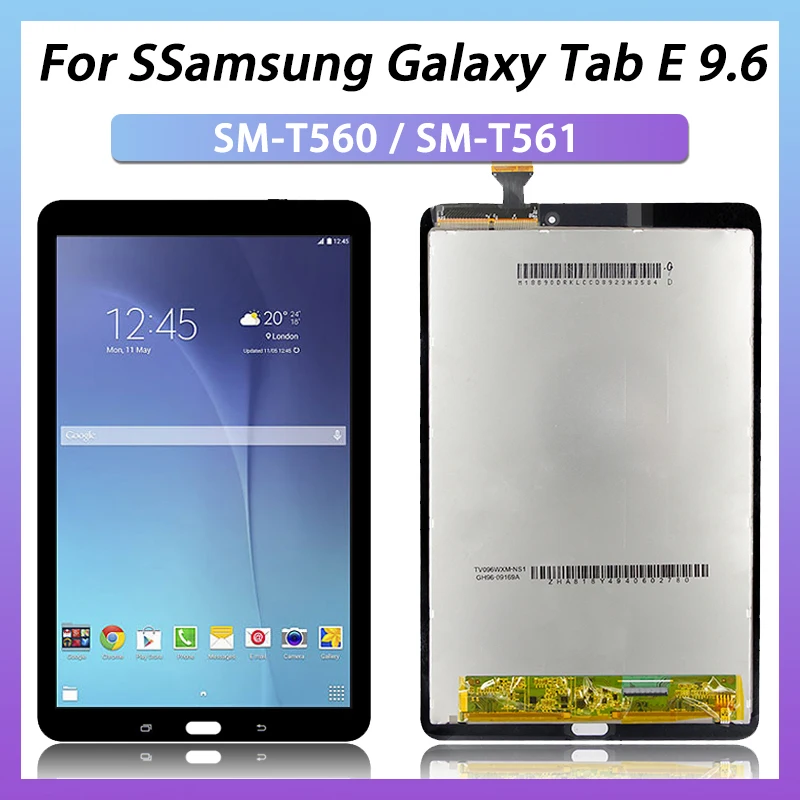 Display de Lcd Digitador de Tela de Toque Painel de Matriz Peças de Montagem de Tablet Samsung Tab e 9.6 T560 T561 T560nu