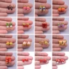 Cute Food Fruit Loop Earrings Mushroom Candy Apple Strawberry Chili Cherry Pendants Earring Women Girls Ear Jewelry Charms Gifts 6