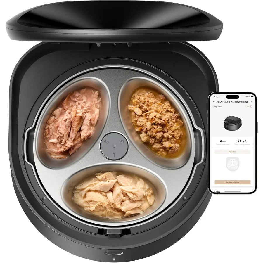 Automatic Cat Feeder with Stainless Steel Bowl