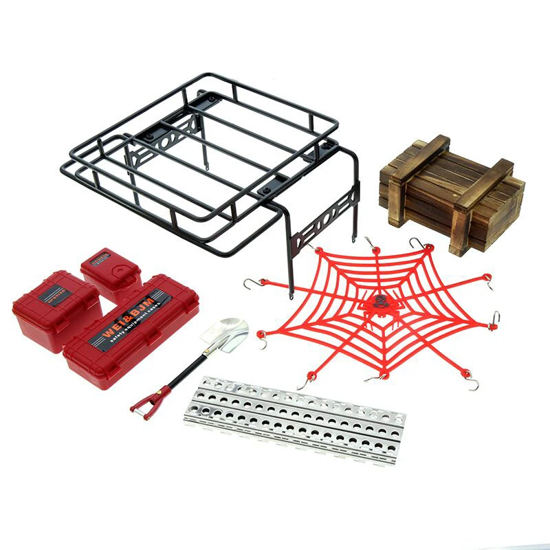

RC Simulated Climbing Car Wrangler Luggage Rack Cherokee Luggage Rack Roof Rack Suitable For 1/10 Scx10 Mood Suit