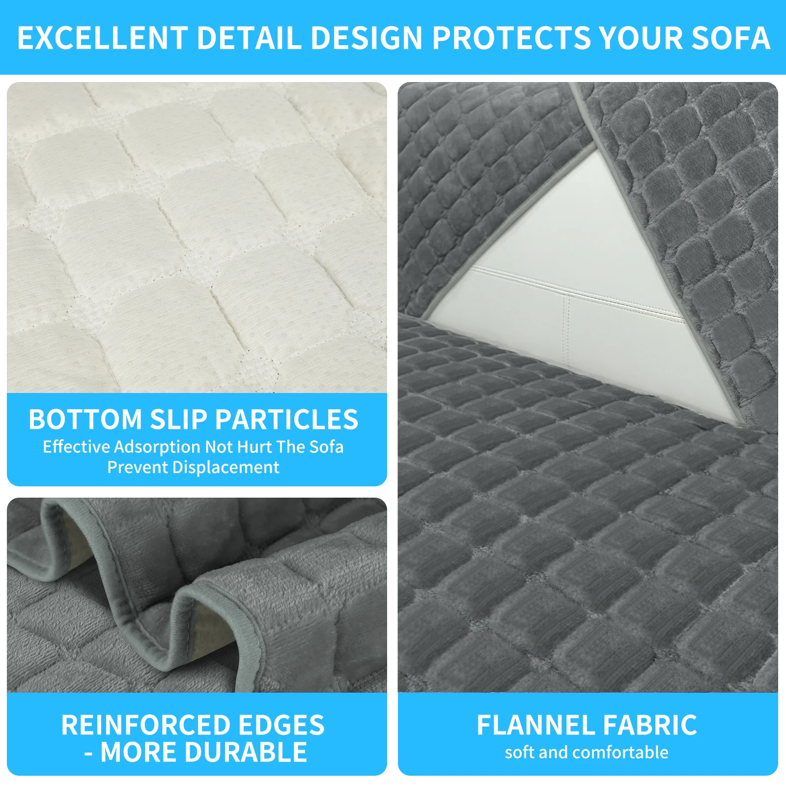 Plush Quilted Sofa Cover 2