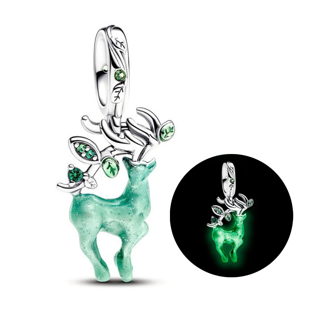 

Glow-in-the-dark Deer Dangle Charm Fit Original Pandora Charms Bracelet & Bangle Charm Pendant Jewelry