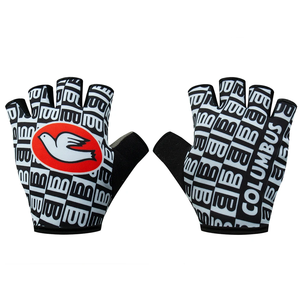Retro Team Half Finger Cycling Gloves Breathable Wear Resistant Sports Gloves 2