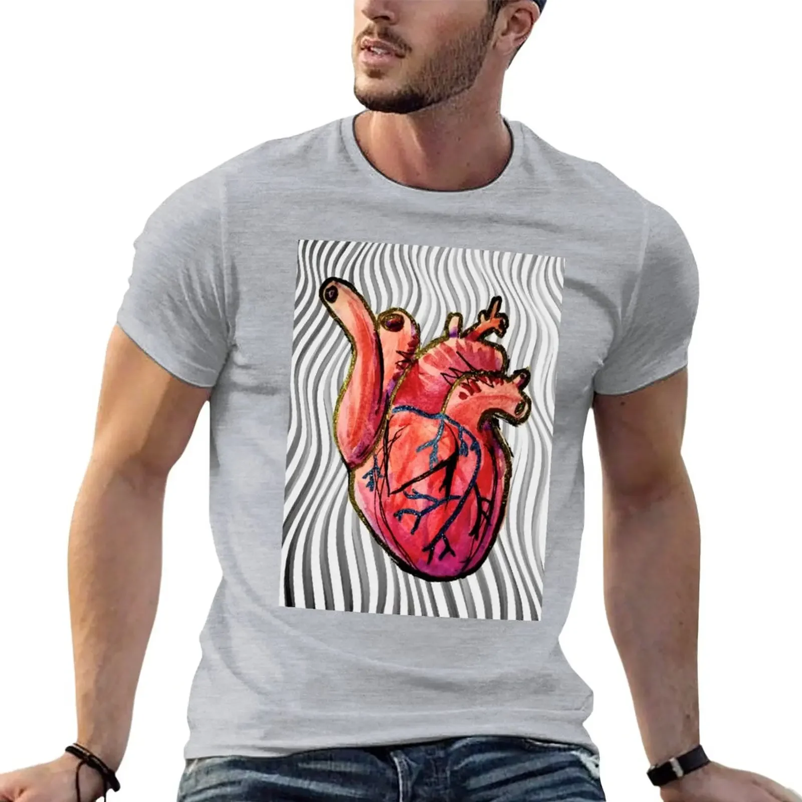 

Heart Wave T-Shirt anime for a boy heavy weight t shirts for men