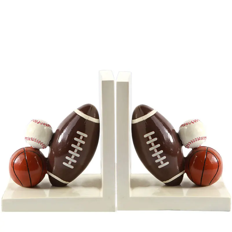 Book Rely on Resin Bookcase Home Study Decorations Rugby Book Stand Display Sports Football Bookcase Decorations