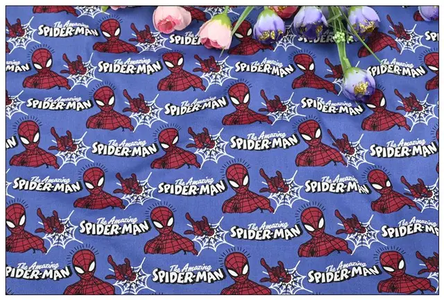 Jersey Stoff Stoff Spiderman Baumwolle Spiderman Jersey-Stoff Rot