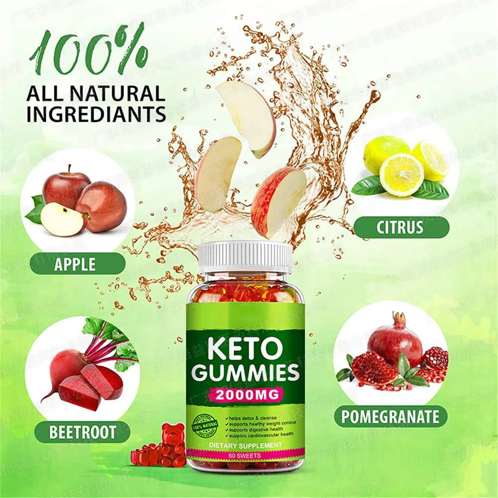 

1 bottle apple vinegar ketone bear gummy to help detoxify and clean the digestive system healthy cardiovascular health