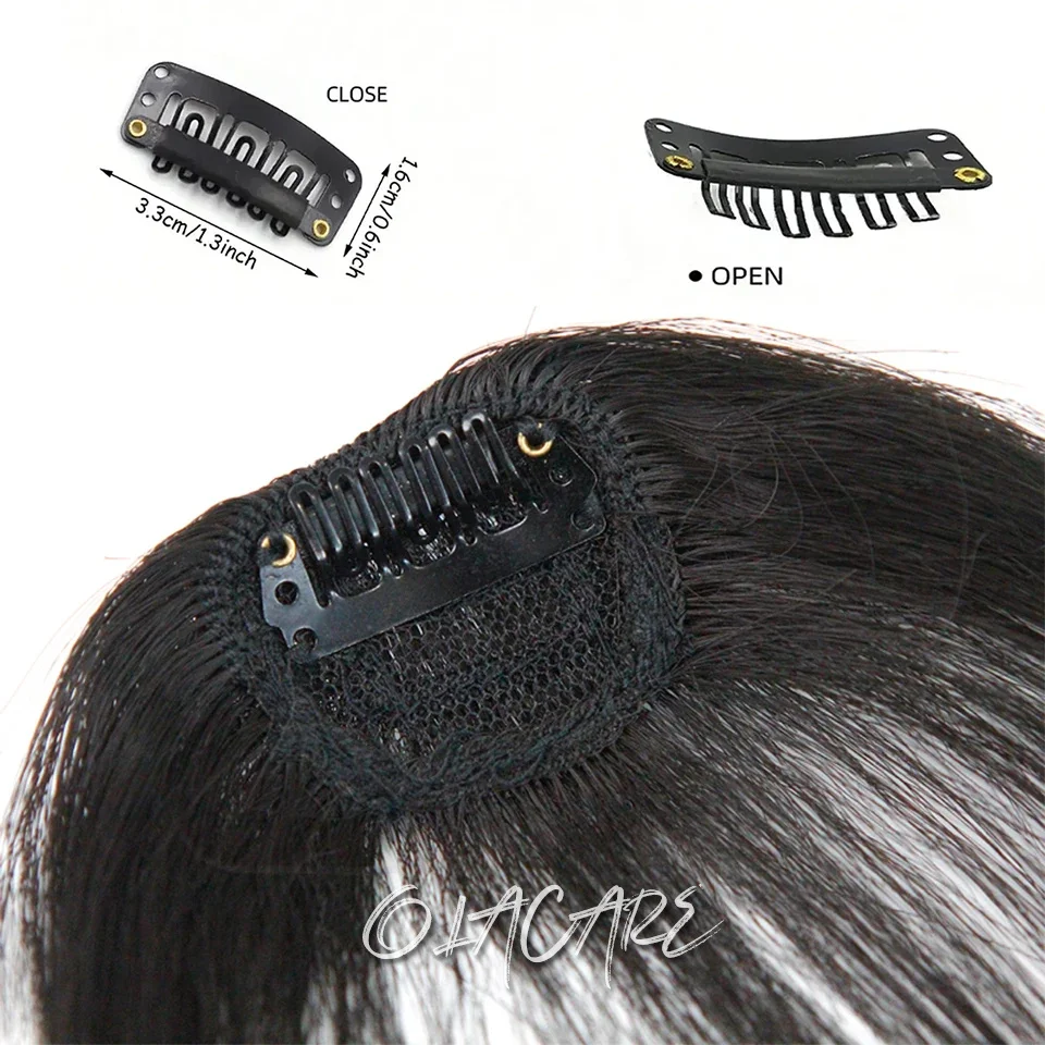 Synthetic Brown Clip In Hair Bangs For Women
