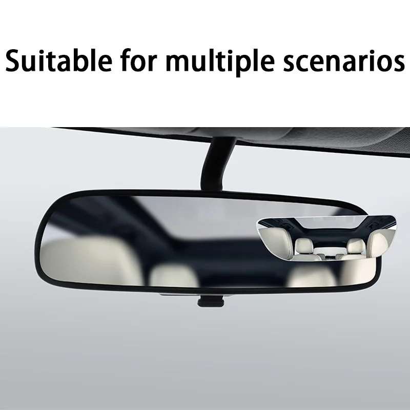 Car Mirror 2PCS 360 Degree Adjustable Angle HD Glass Blind Spot Mirrors Car Rearview Mirrors Frameless Wide-angle Rearview Auxiliary Mirror